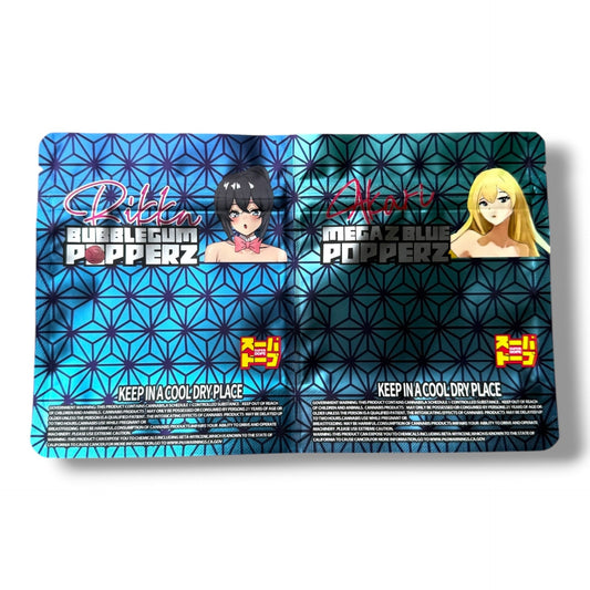 Super Dope Rikka Mega Z Blue Popperz Double Mylar Bag 3.5 Grams total 7Gram bags