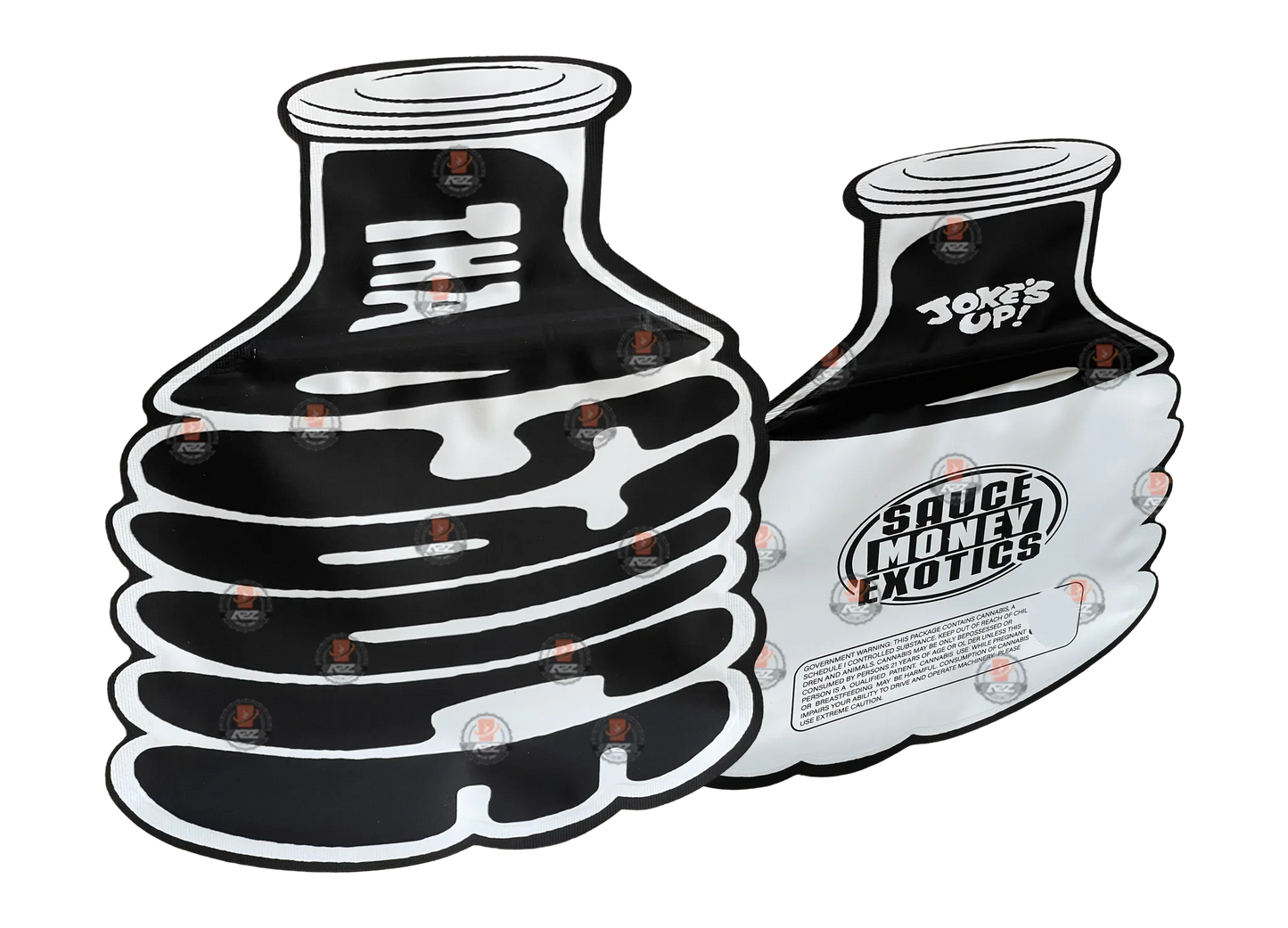 The Sauce cut out Mylar zip lock bag 3.5G Sauce Money Exotics - Black Unicorn Hub