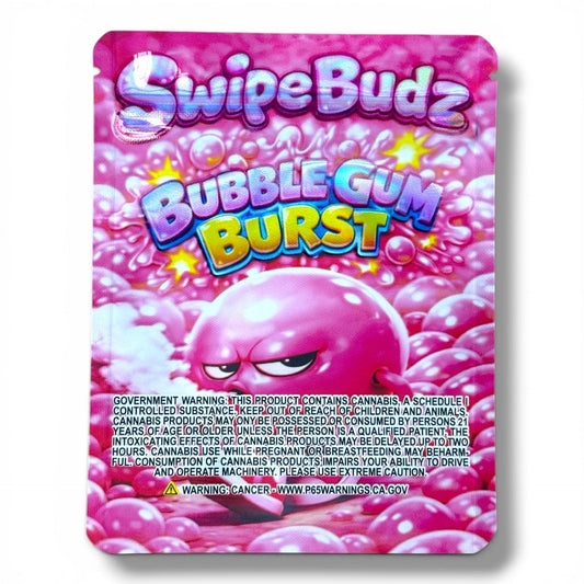 Swipe Budz Bubble Gum Burst 3.5g Mylar Bag- Packaging