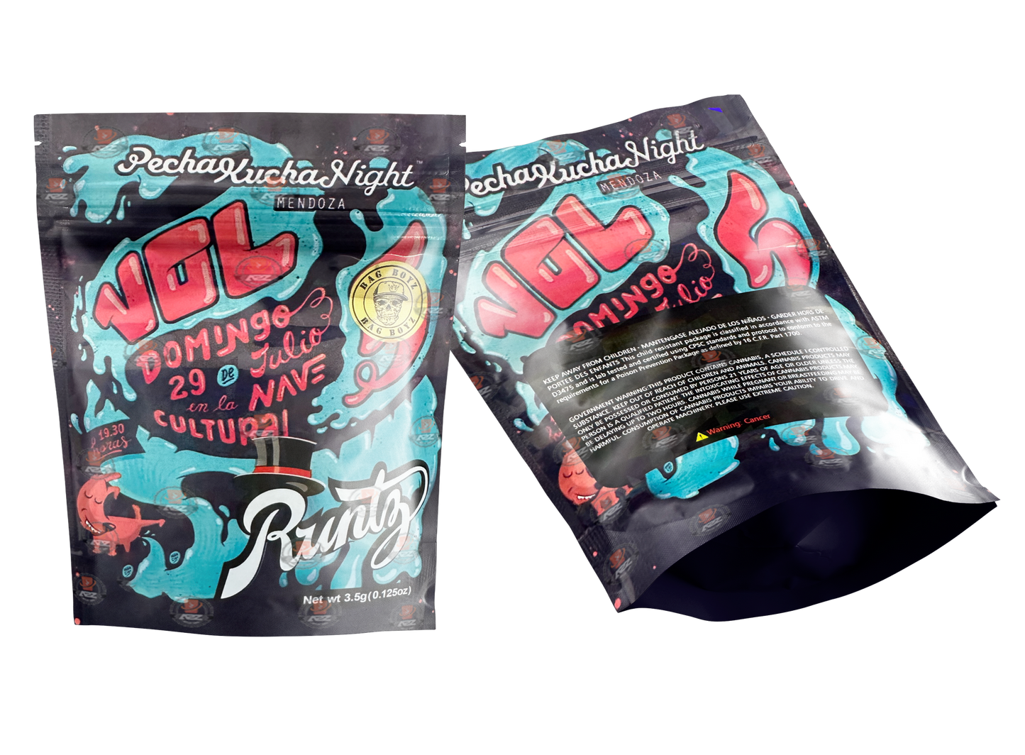 Mylar bag 3.5g VOL Domingo Bag Boyz Packaging Only