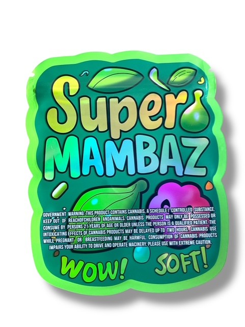 Super Mambaz Mylar Bag 3.5g shape bags