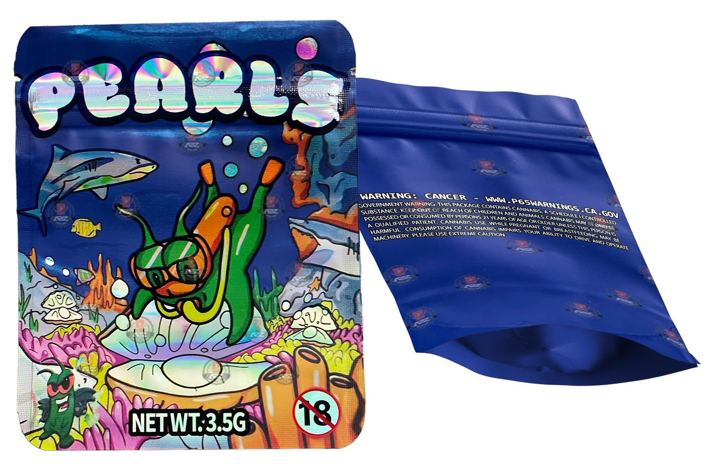 Pearls Mylar Bags 3.5g Holographic Empty Packaging - Black Unicorn Hub