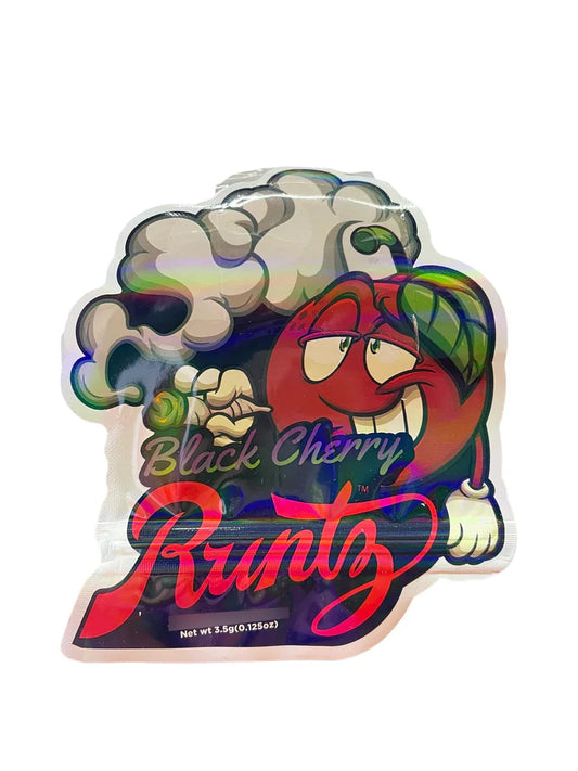 Black Cherry cut out Holographic Mylar bag 3.5g - Black Unicorn Hub