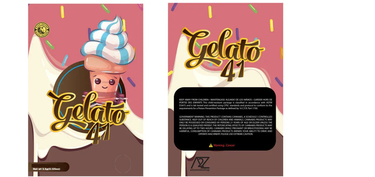 Black Unicorn - Gelato 41 Mylar bag 3.5g - Black Unicorn Hub