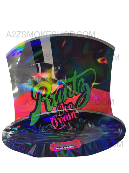 Black Unicorn Ice Cream cut out Holographic Mylar bag 3.5g - Black Unicorn Hub