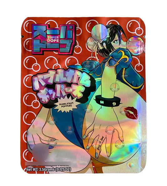 Bubblegum Popperz By Superdope - Mylar Bags 3.5g Holographic - Black Unicorn Hub