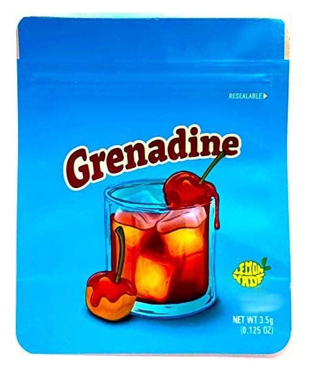 Cookies Grenadine Mylar Bags 3.5 Grams Smell Proof Resealable Bags w/ Holographic Authenticity Stickers and Label