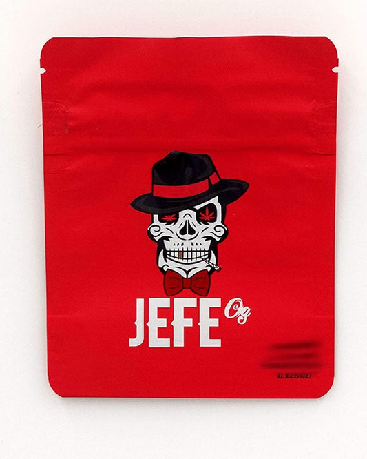 Cookies Jefe OG Mylar Bags 3.5 Grams Smell Proof Resealable Bags w/ Holographic Authenticity Stickers