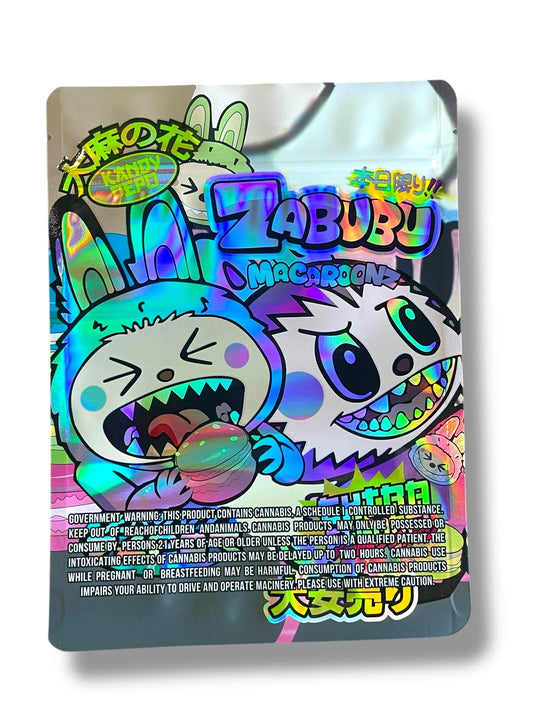 Kandy Depo Zabubu Macaroonz 1 OZ 28G empty Mylar bag 1 ounce (50 Count) - Black Unicorn Hub