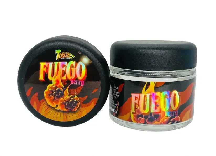 Fuego Berry Sprinkelz 3.5g Glass Jars with Holographic Stickers - Black Unicorn Hub