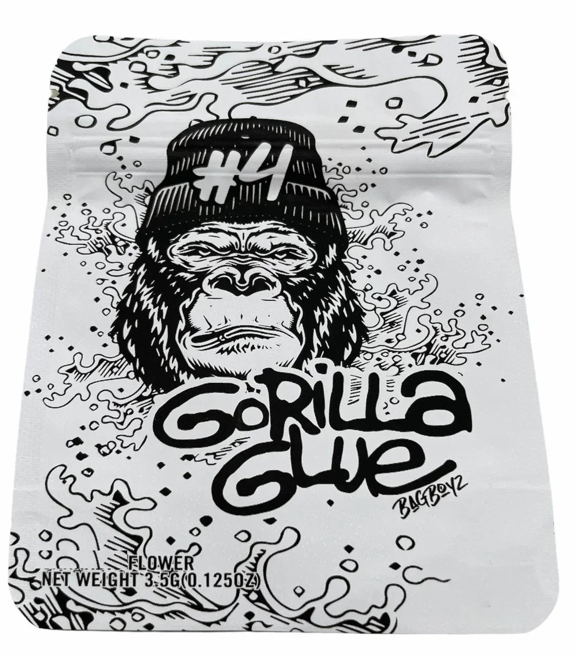 Gorilla Glue #4 Mylar zip lock bag 3.5G - Black Unicorn Hub