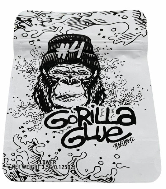 Gorilla Glue #4 Mylar zip lock bag 3.5G - Black Unicorn Hub