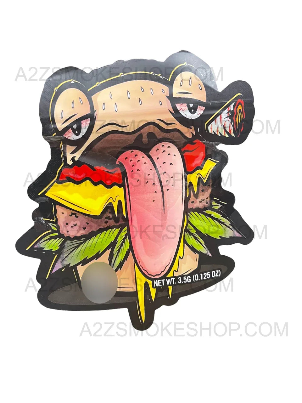 Hamburger cut out Mylar bag 3.5g Can use for any strain - Black Unicorn Hub