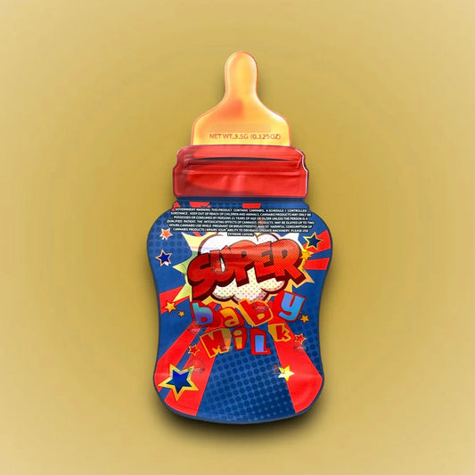 Super Baby Milk 3.5G Mylar Bag Holographic- Packaging Only - Black Unicorn Hub
