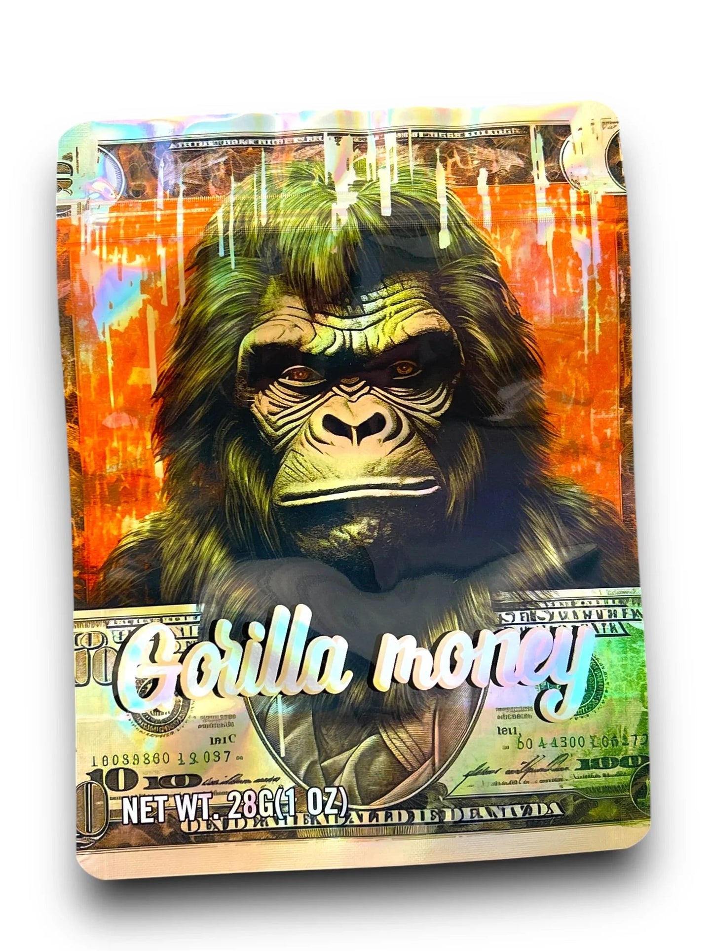 Gorilla Money 1OZ 28G Mylar Bag (50 Count) - Black Unicorn Hub