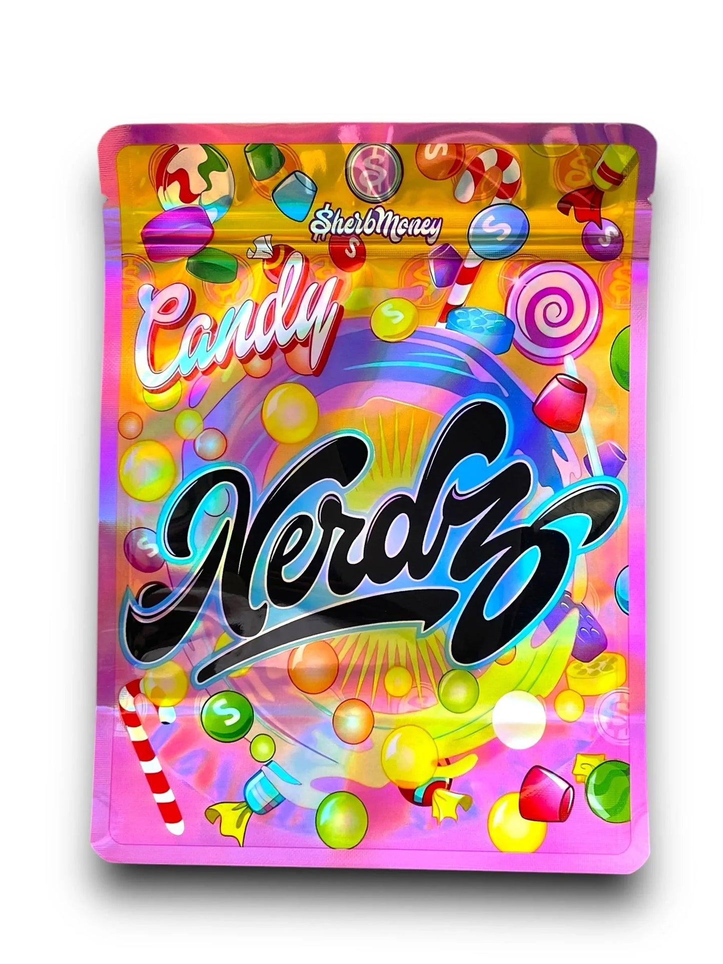 Candy Nerdz 1OZ 28G Mylar Bag (50 Count) Sherb Money - Black Unicorn Hub