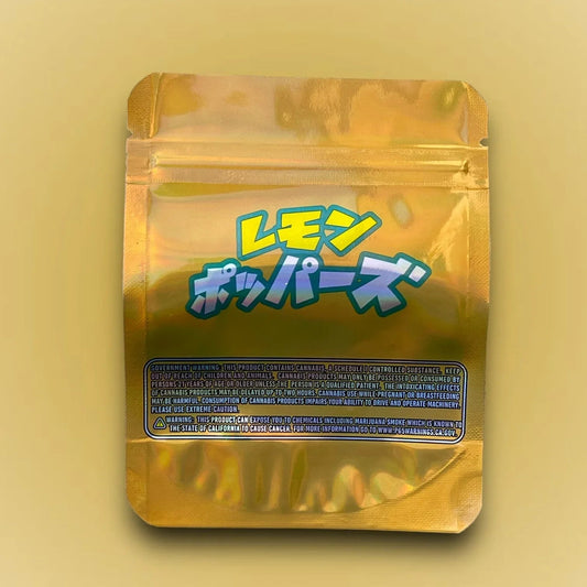 Lemon Popperz 3.5g Mylar Bag Holographic- Packaging Only - Black Unicorn Hub