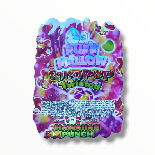 Puff Mallow Ring POP Twisted Hawaiian Punch 3.5g shape bags