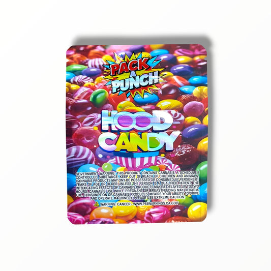 Pack A Punch Hood Candy 3.5g Mylar Bag- Packaging