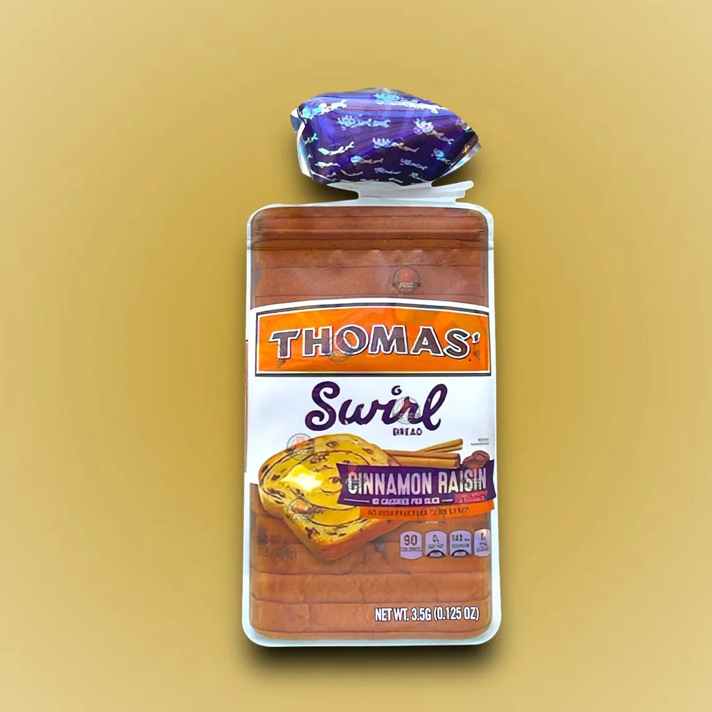 Sprinklez Swirl Bread Blue Berry Muffin 3.5G Mylar Bags- Holographic- Cinnamon Raisin - Black Unicorn Hub