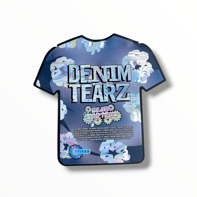 Denim Tearz Gear Shifters T shirt 3.5g shape bags Tier 2 blue
