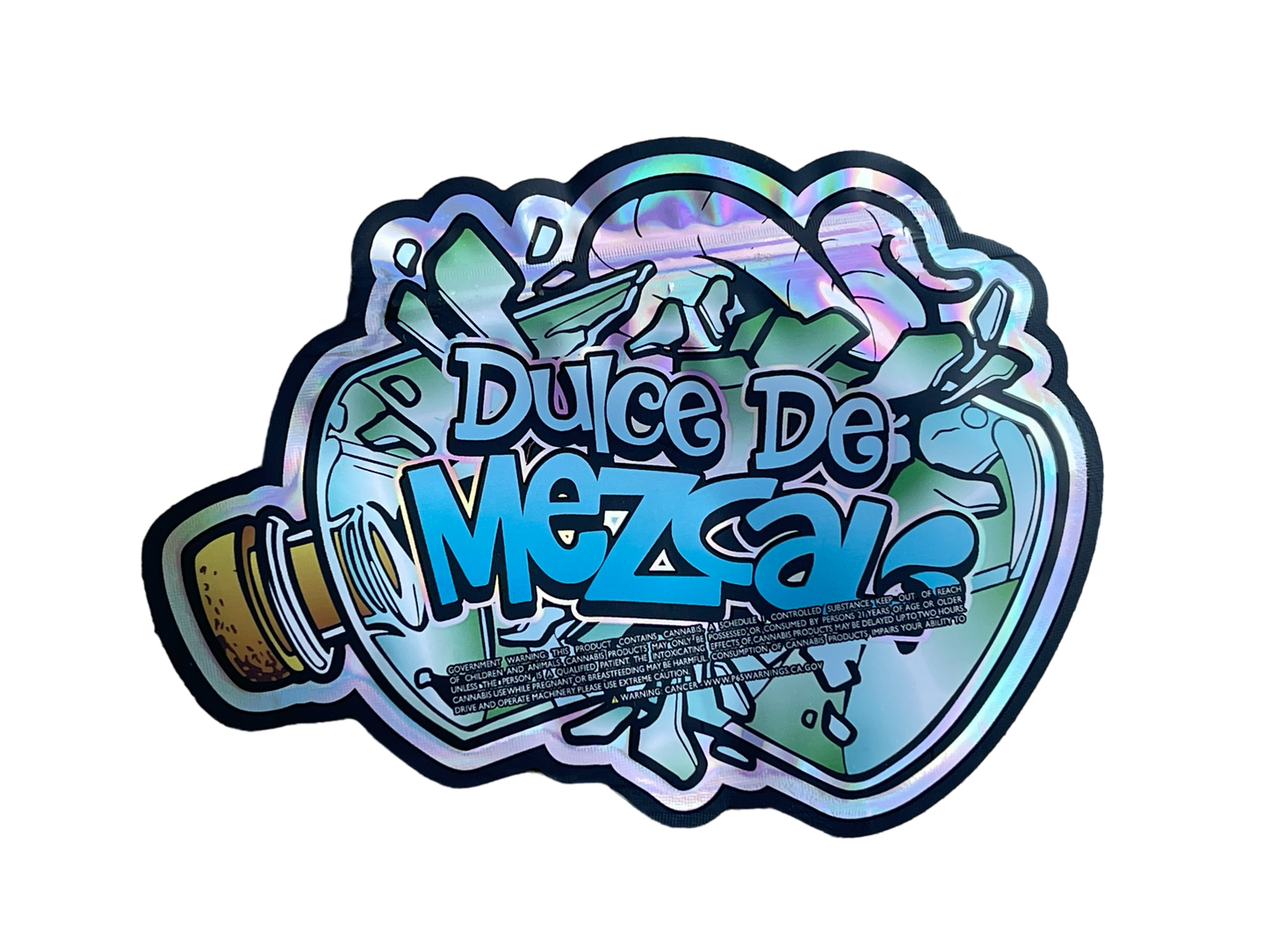 Don Merfos Dulce De Mezcal Mylar bag 3.5g cut out Empty Packaging- Holographic