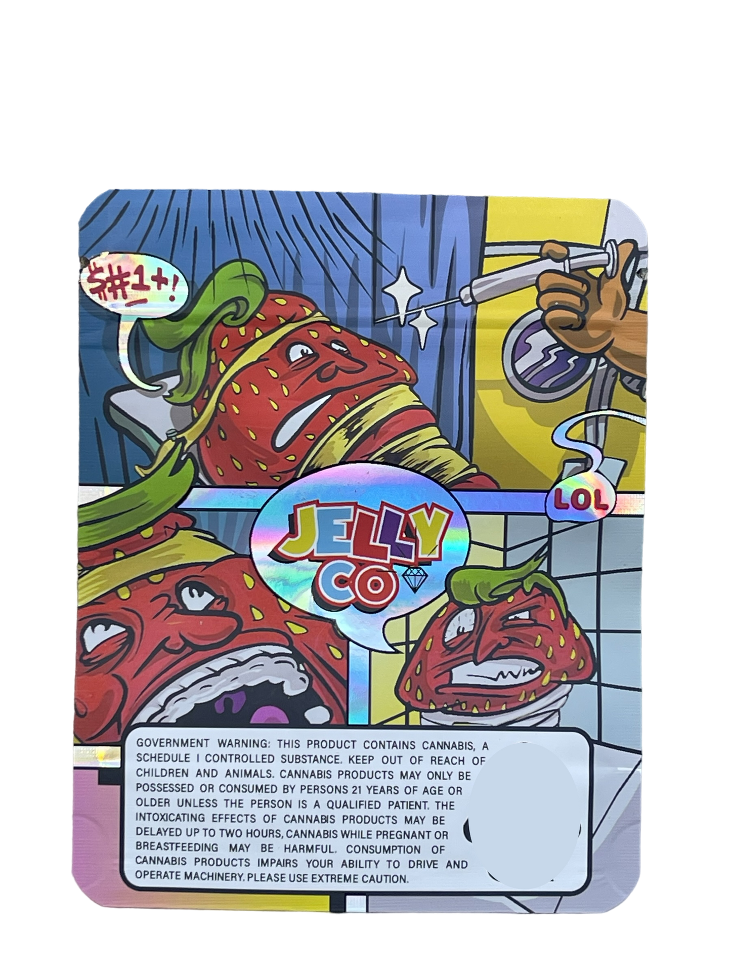 Dum Walker Mylar Bags 3.5g Holographic Jelly Co