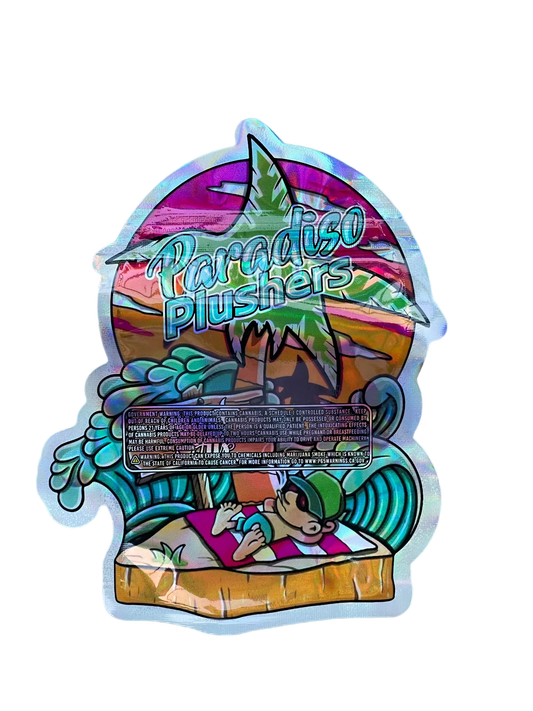 Paradise Plushers cut out Mylar Bags 3.5g Die Cut Paradiso Big Als - Black Unicorn Hub