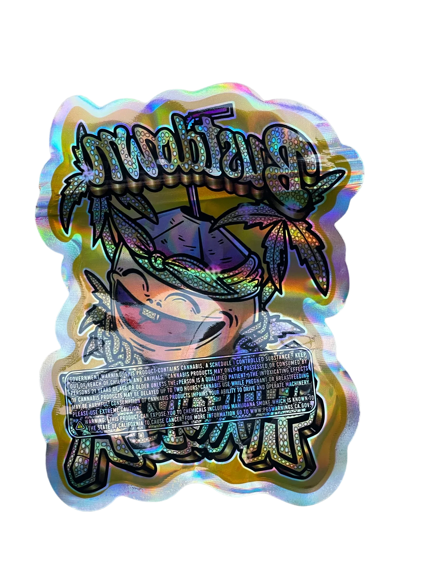 Haupia Bustdown 3.5g Mylar bag Holographic - Black Unicorn Hub