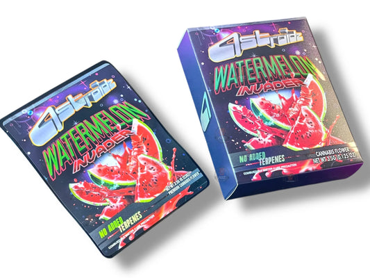 Sprinklez Watermelon Invader Mylar Bags with Boxes 3.5g Box Packaging With stickers and label - Black Unicorn Hub