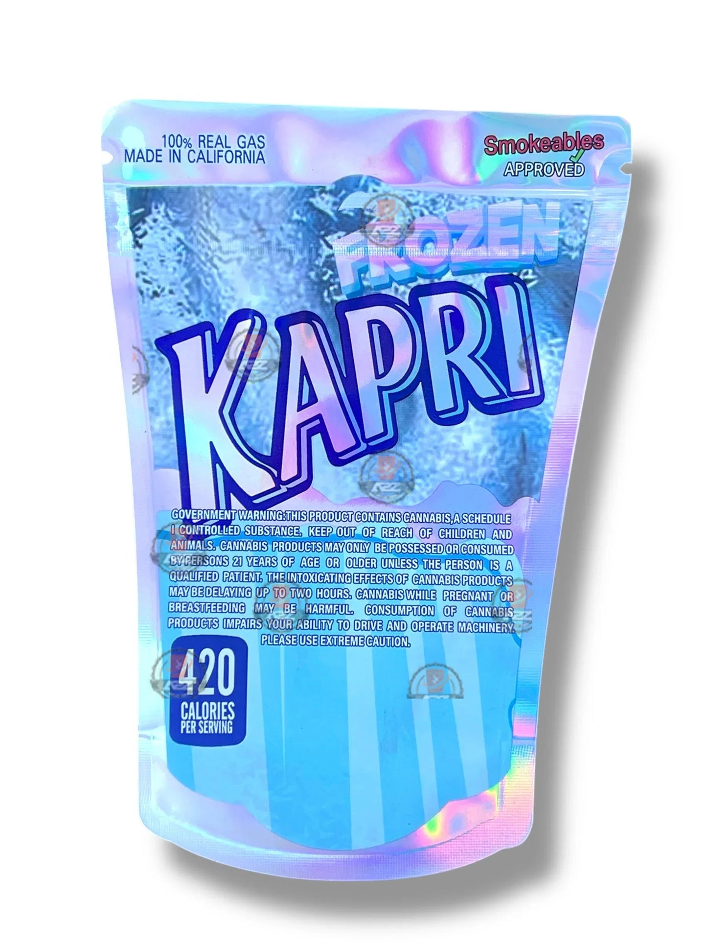 Kapri Frozen Mylar Bag 3.5g shape bag - Black Unicorn Hub