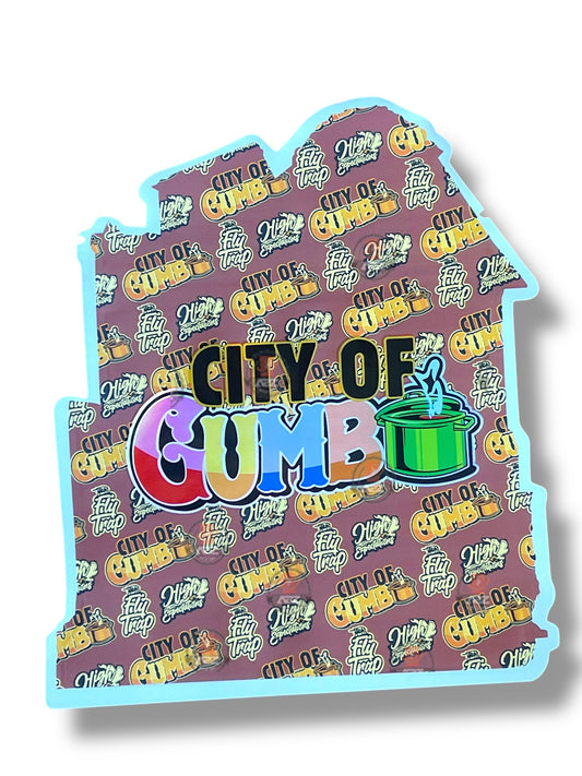 City Of Gumbo Mylar Bag 3.5g shape bag