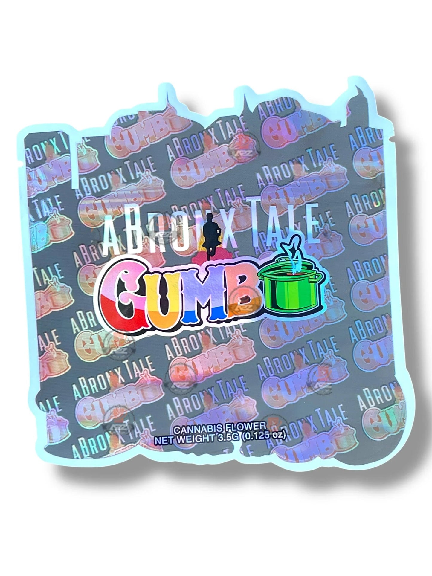 A Bronx Tale Gumbo Mylar Bag 3.5g shape bag - Black Unicorn Hub