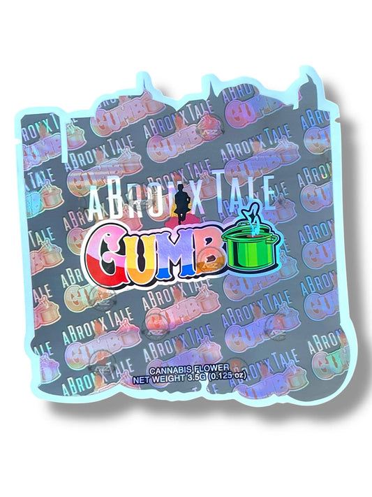 A Bronx Tale Gumbo Mylar Bag 3.5g shape bag - Black Unicorn Hub