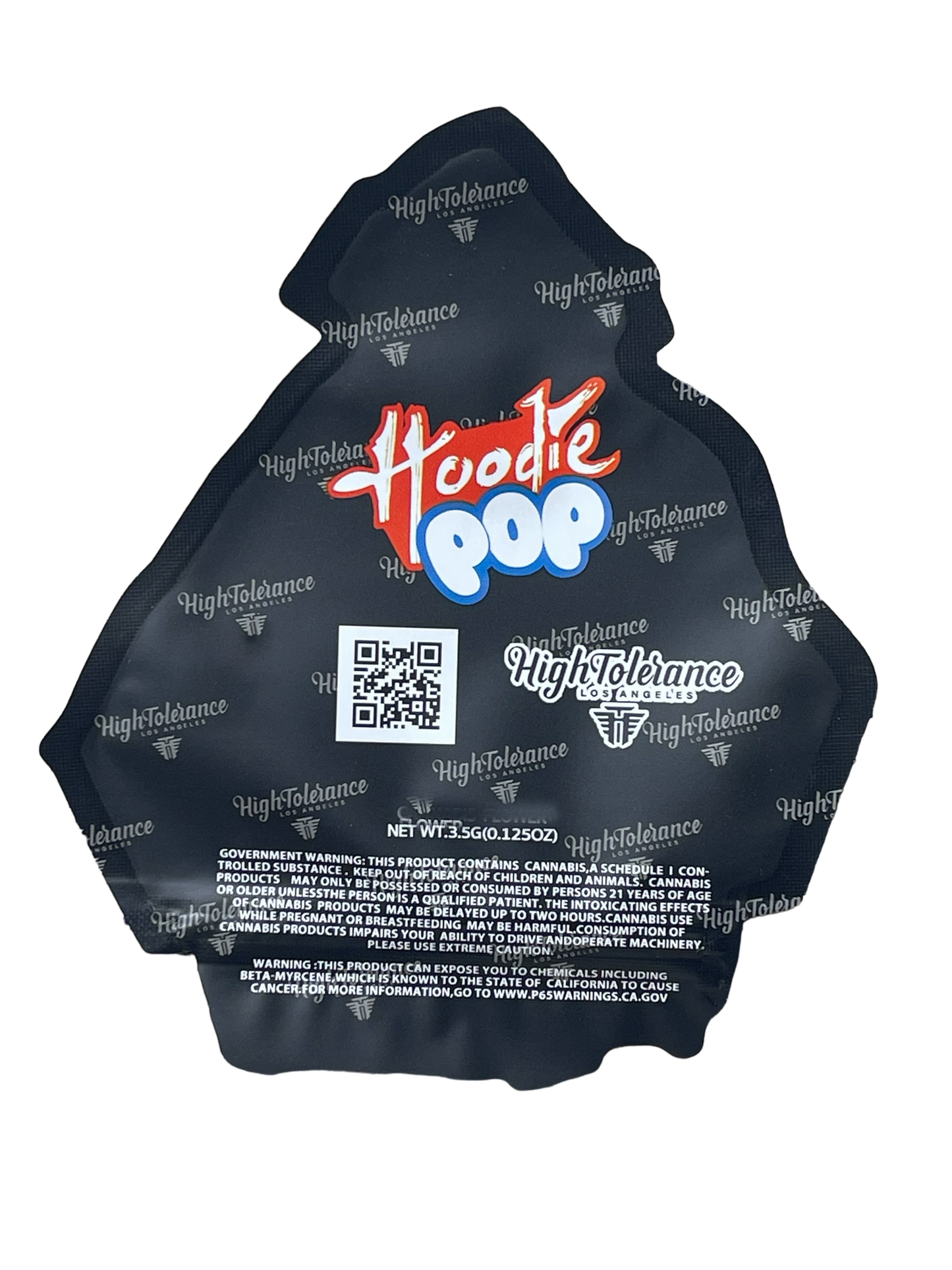 Hoodie POP 3.5 grams Mylar Bag High Tolerance
