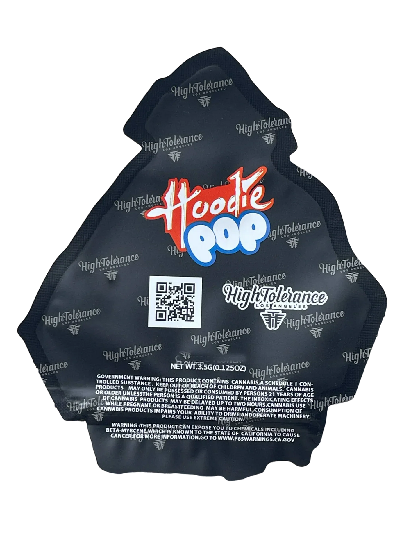 Hoodie POP 3.5 grams Mylar Bag High Tolerance - Black Unicorn Hub