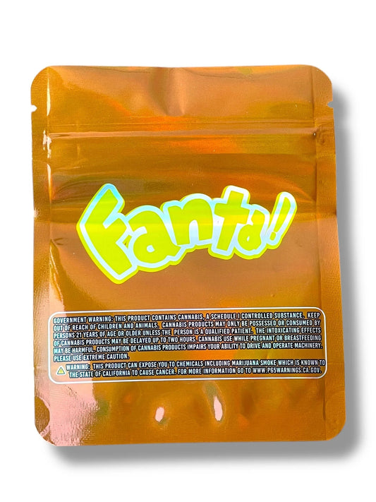 Fanta Frozen Peach Mylar Bag 3.5g shape bag - Black Unicorn Hub