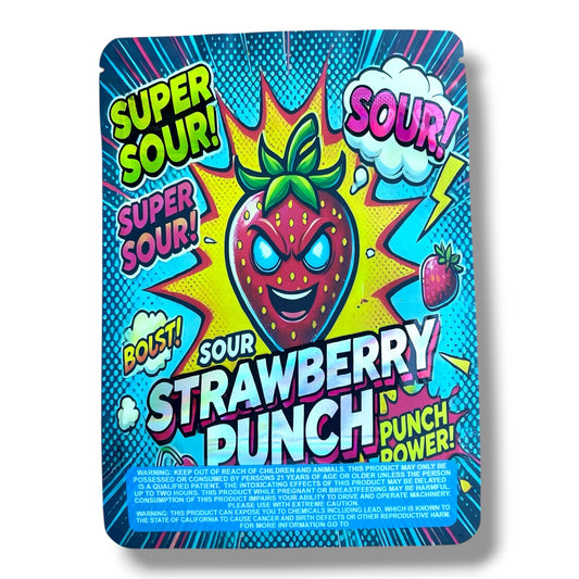 Sour Strawberry Punch 7G to 14G Mylar Bags