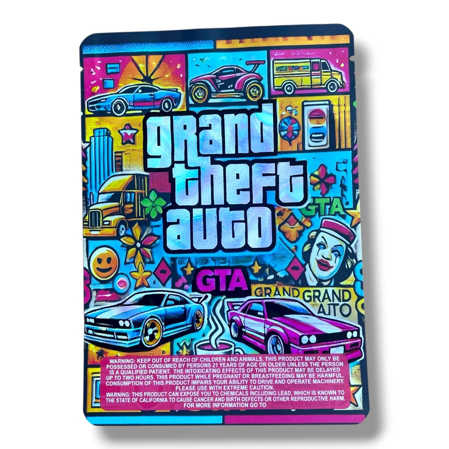 Grand Theft Auto 7G to 14G Mylar Bags - Black Unicorn Hub