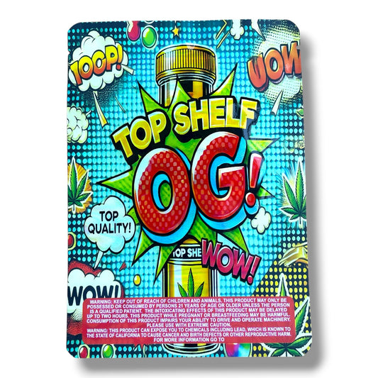 Top Shelf OG 7G to 14G Mylar Bags