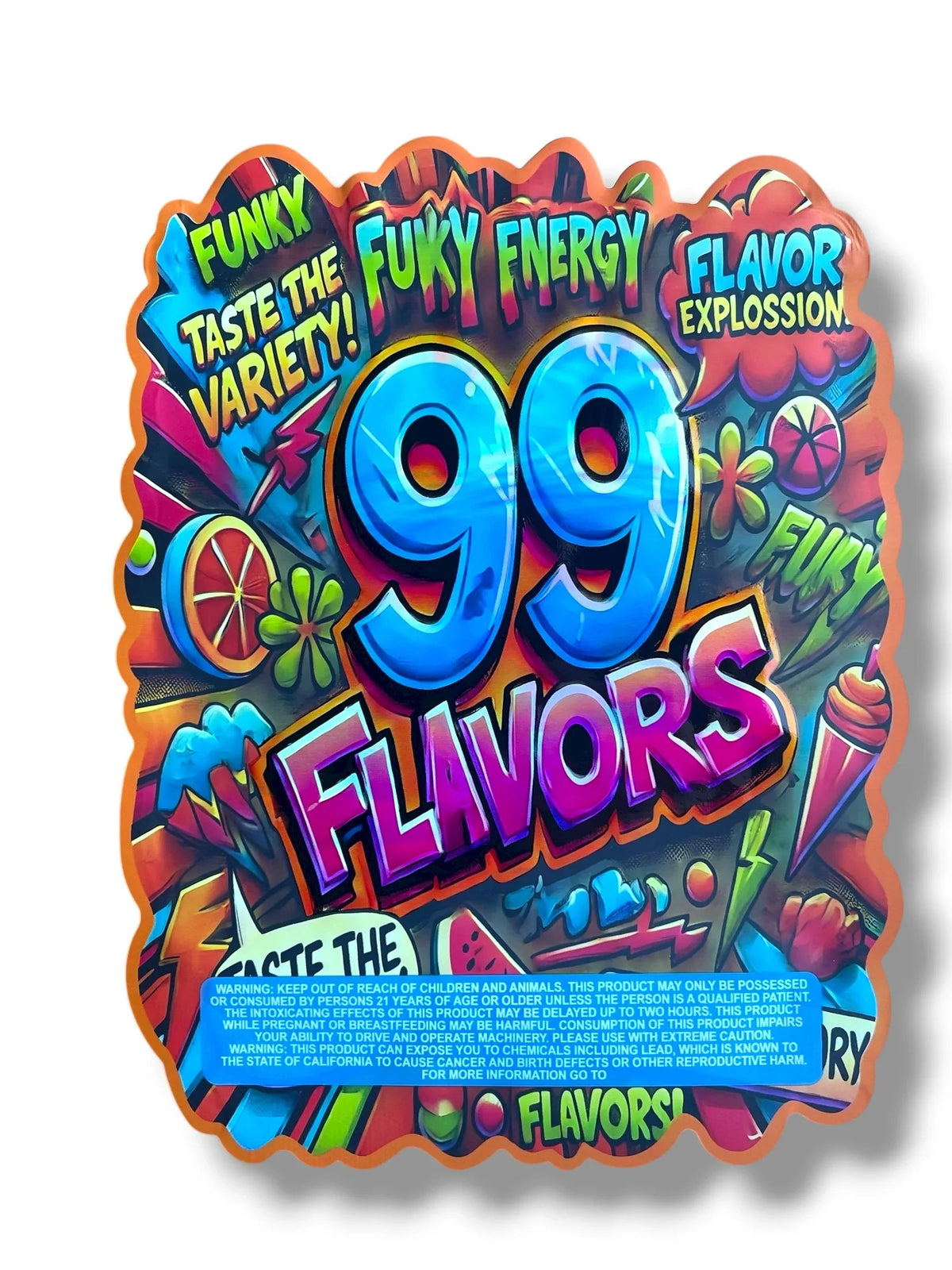 99 Flavors 1 OZ 28G Mylar empty Mylar bag 1 ounce (50 Count) - Black Unicorn Hub