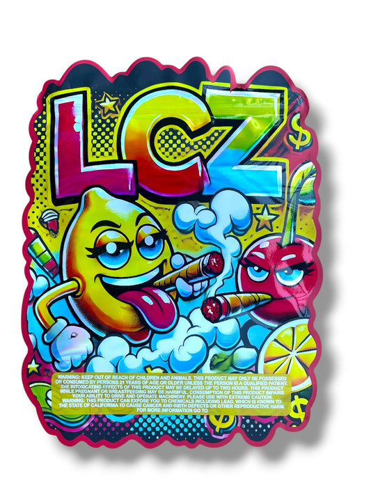 Lemon Cherry 1 OZ 28G Mylar empty Mylar bag 1 ounce (50 Count)