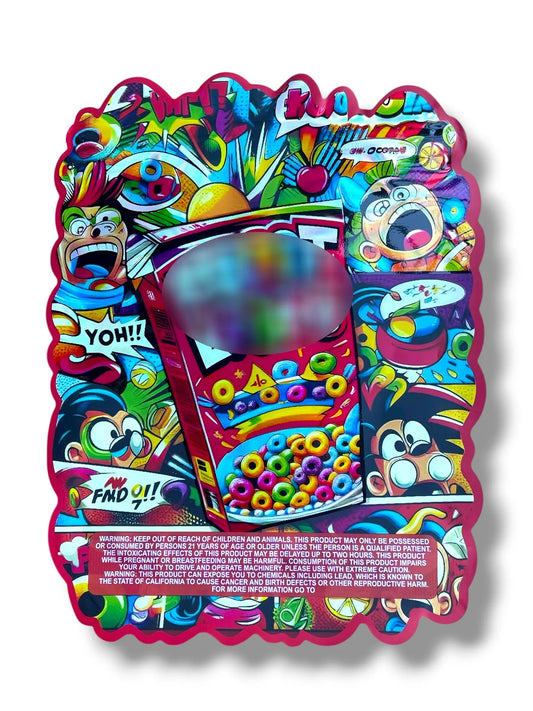 Cereal Bag 1 OZ 28G Mylar empty Mylar bag 1 ounce (50 Count) - Black Unicorn Hub