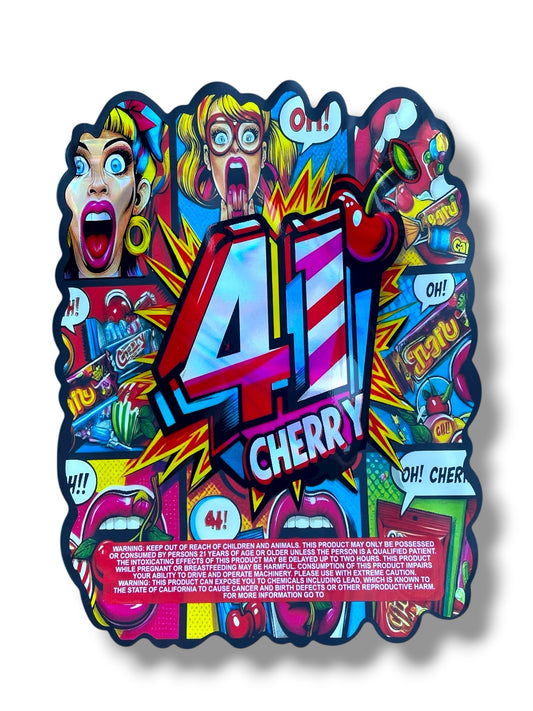 41 Cherry 1 OZ 28G Mylar empty Mylar bag 1 ounce (50 Count)