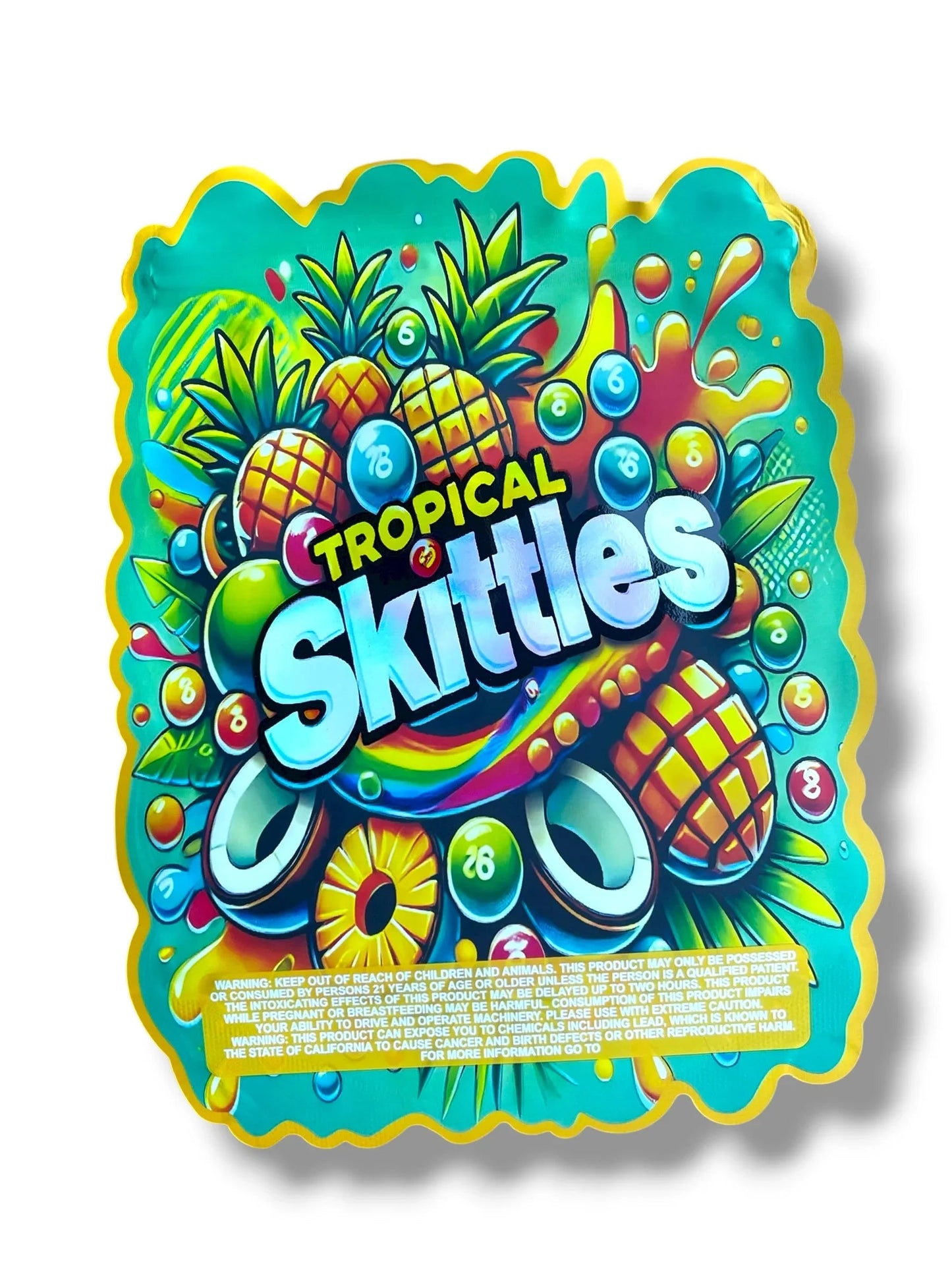 Tropical Skit 1 OZ 28G Mylar empty Mylar bag 1 ounce (50 Count) - Black Unicorn Hub