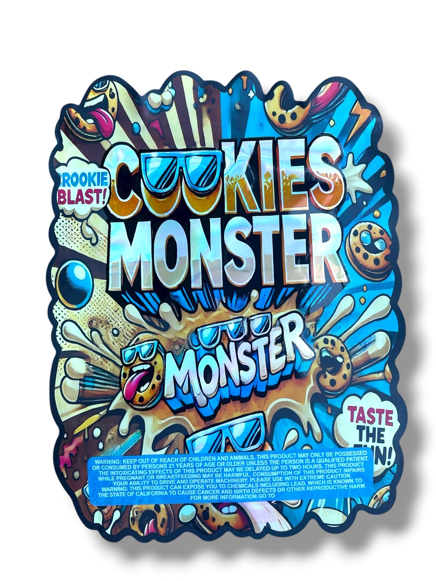 Cookies Monster 1 OZ 28G Mylar empty Mylar bag 1 ounce (50 Count)
