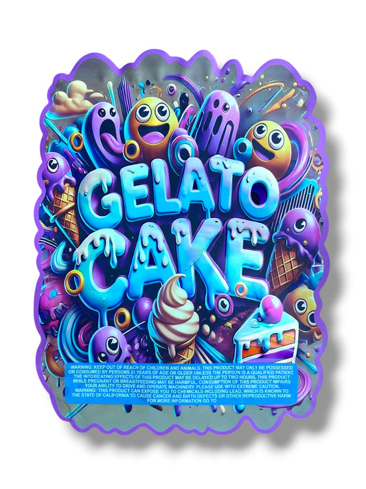 Gelato Cake 1 OZ 28G Mylar empty Mylar bag 1 ounce (50 Count)