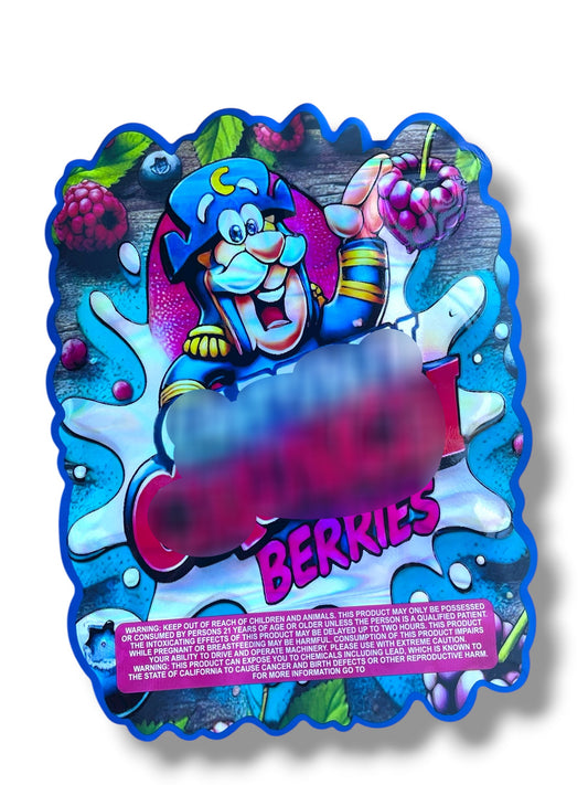 Berries Berries 1 OZ 28G Mylar empty Mylar bag 1 ounce (50 Count) - Black Unicorn Hub