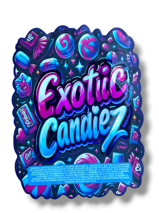 Exotic Candiez 1 OZ 28G Mylar empty Mylar bag 1 ounce (50 Count)