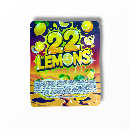 22 Lemons 3.5g shape bags